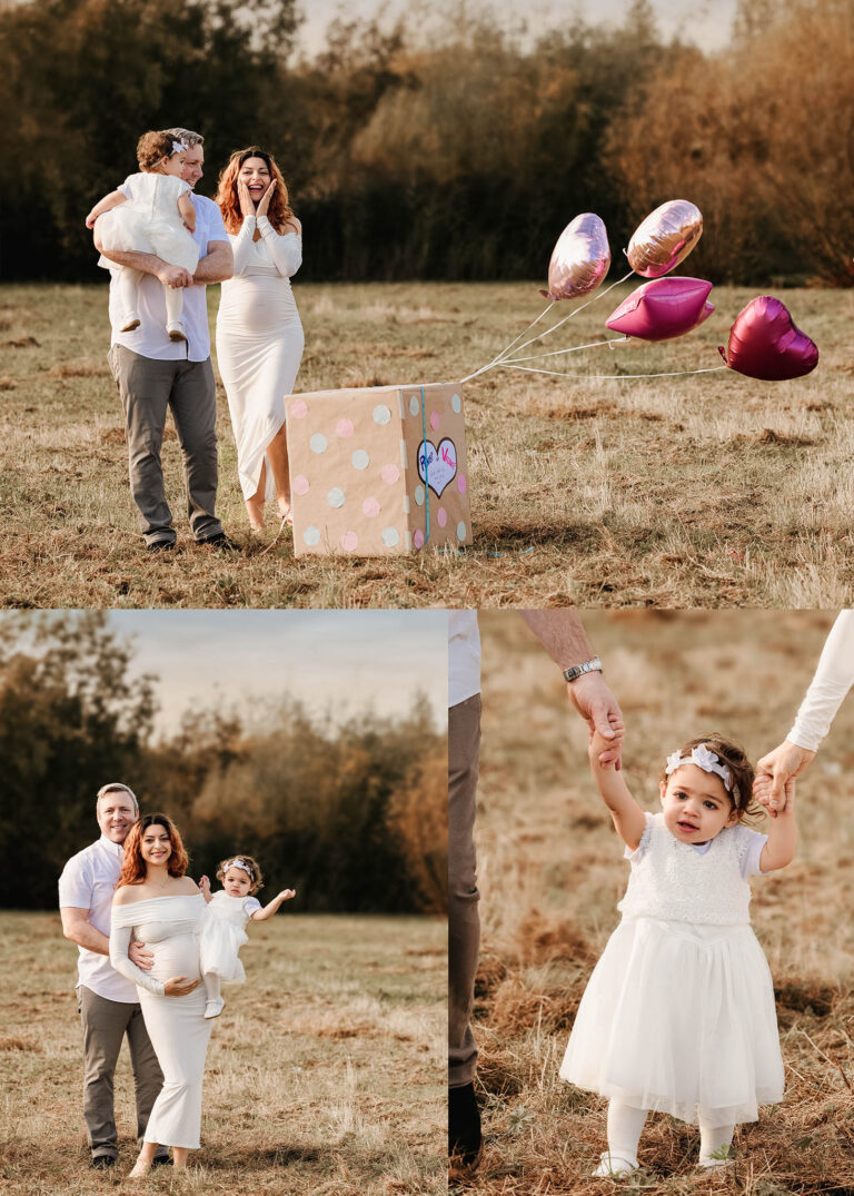 Gender Reveal Maternity Photoshoot