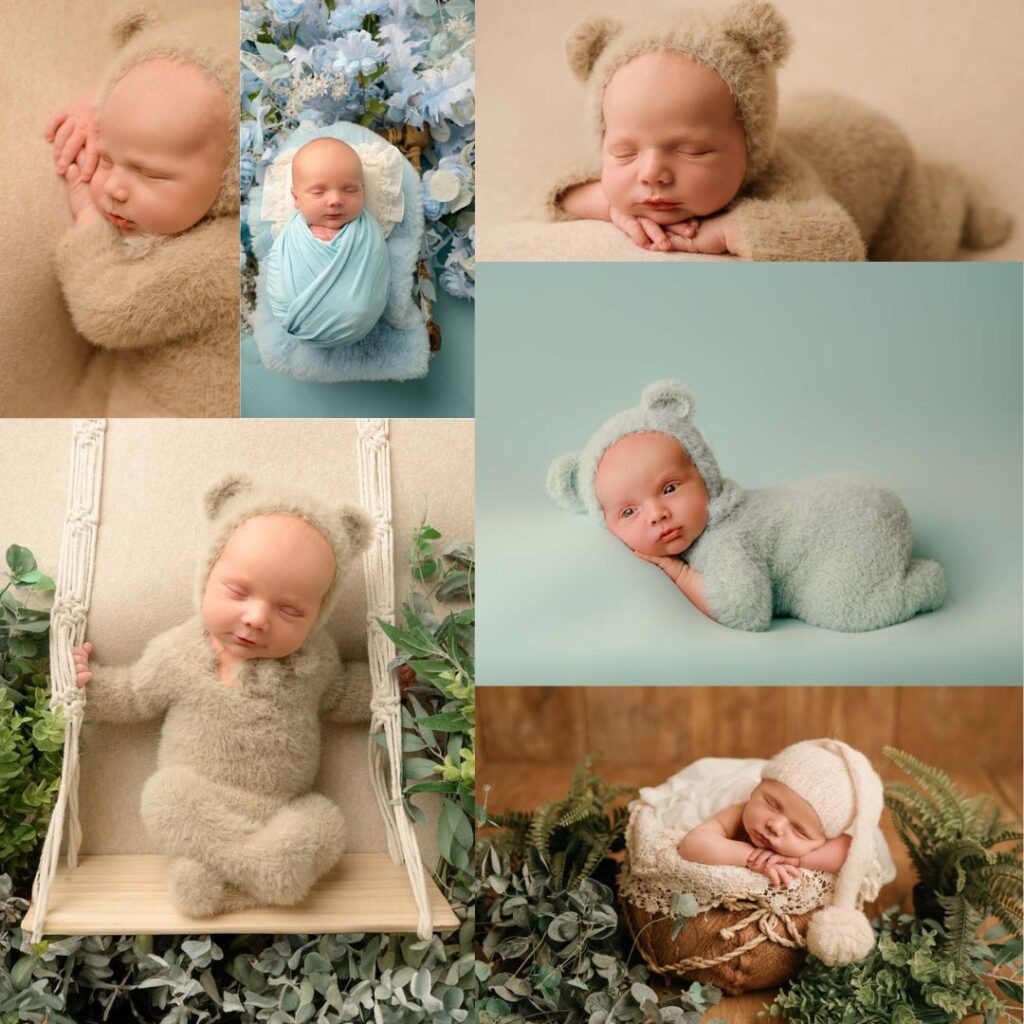 family photoshoot with newborn baby