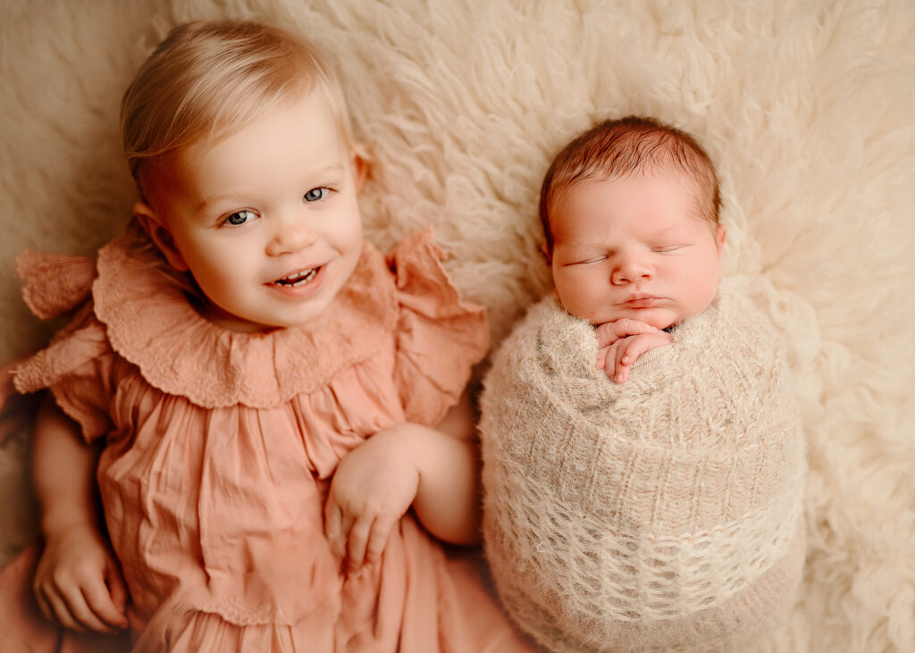 Newborn and sibling photoshoot