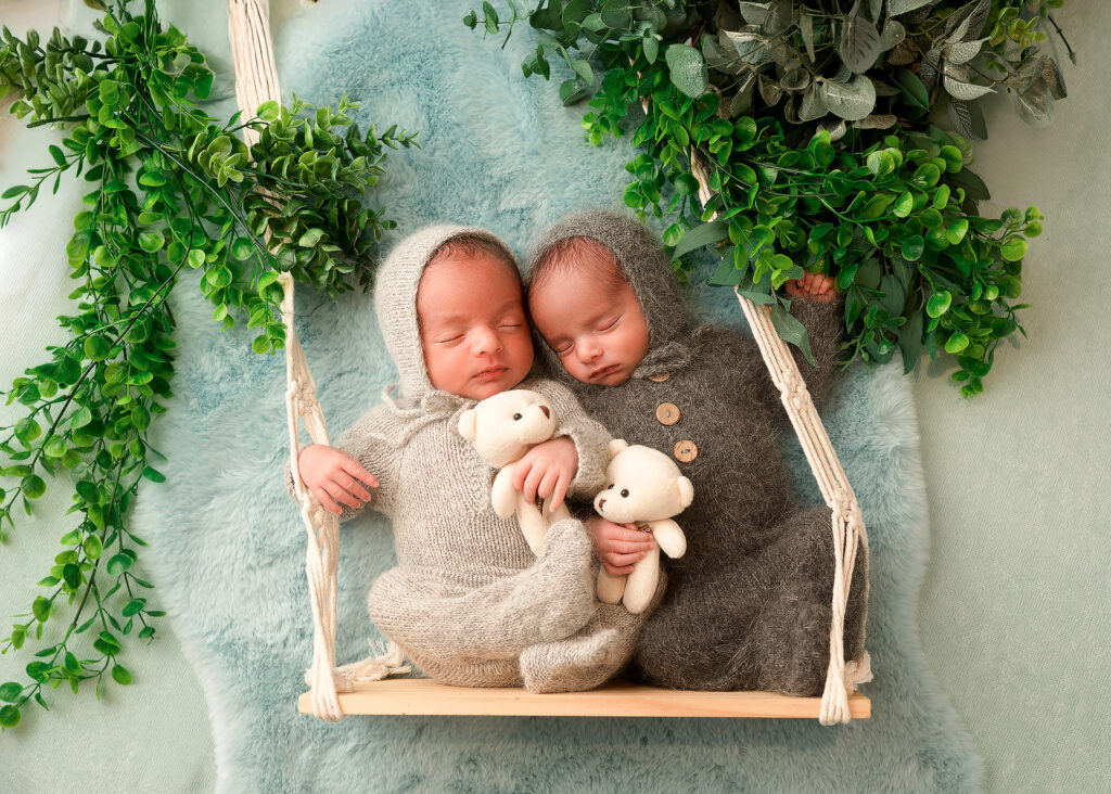 newborn twin photoshoot northampton